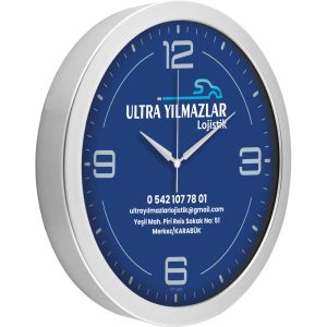 V30-575-G Gümüş Metalize Duvar Saati